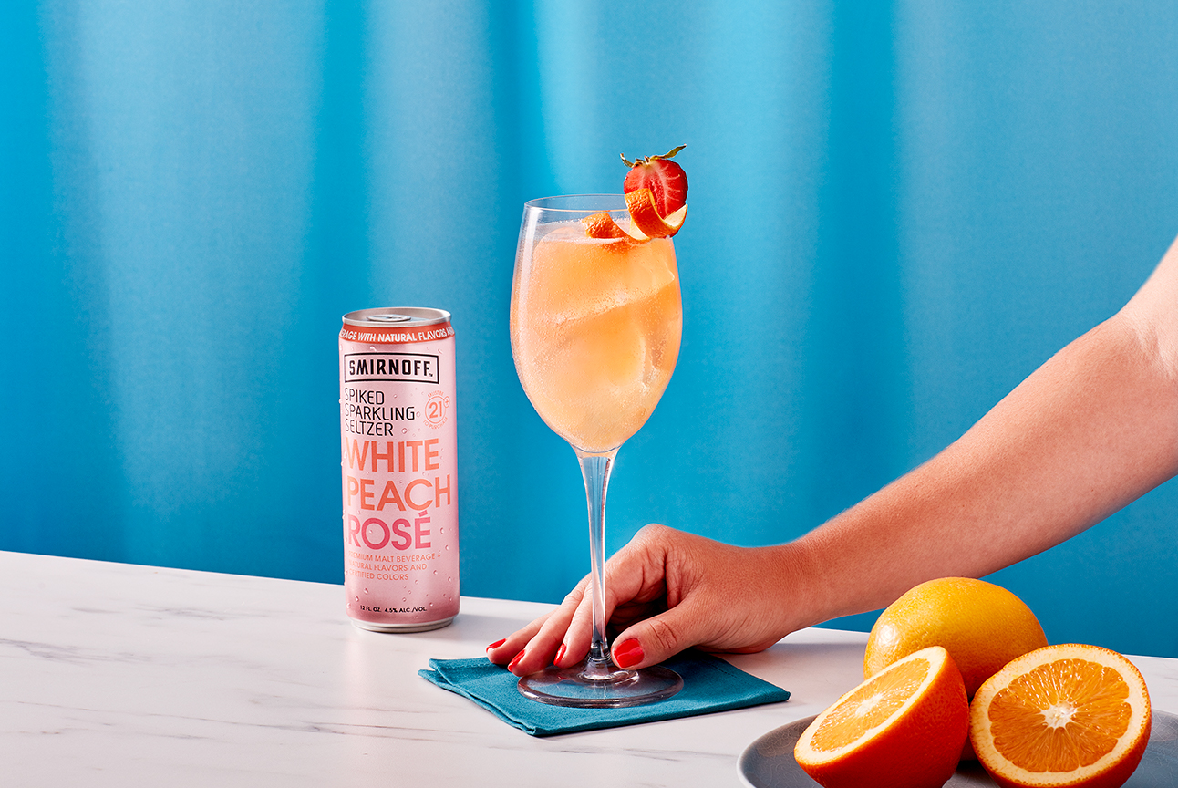 Smirnoff Seltzer White Peach Rosé Hard Seltzer Smirnoff
